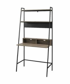 Walker Edison - Modern Ladder Wood Computer Desk - Gray Wash