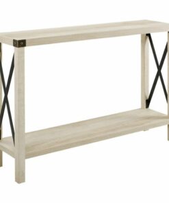 Walker Edison - Farmhouse Rustic Entryway/Accent Table - White Oak
