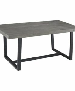 Walker Edison - Rectangular Solid Pine Wood Dining Table - Gray