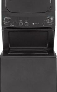 GE - 3.8 Cu. Ft. Top Load Washer and 5.9 Cu. Ft. Electric Dryer Laundry Center - Diamond Gray