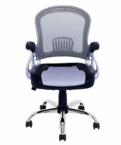 CorLiving - Workspace 5-Pointed Star Leatherette and Mesh Office Chair - Gray/Black
