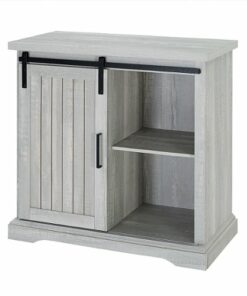 Walker Edison - Modern Farmhouse Sliding Door Buffet - Stone Gray
