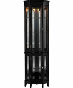 SEI Furniture - Essex Curio Cabinet - Black