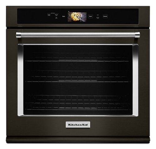 KitchenAid - Smart Oven+ 30" Built-In Single Electric Convection Wall Oven - Black Stainless Steel