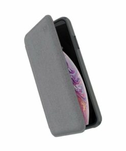 Speck - Presidio Folio Case for Apple® iPhone® XS Max - Graphite Gray/Heathered Chelsea Gray/Chelsea Gray