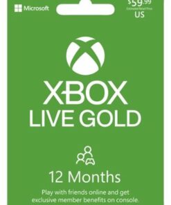 Microsoft - Xbox Live 12 Month Gold Membership