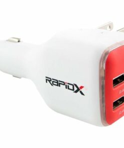 RapidX - DualX Vehicle/Wall USB Charger - Red