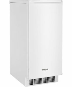 Whirlpool - 15" 29-Lb. Freestanding Icemaker - White