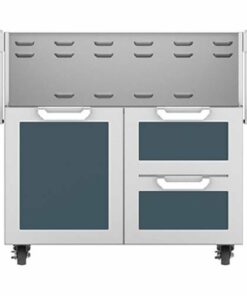 Hestan - Double Drawer and Door Tower Cart for 36" Gas Grills - Pacific Fog
