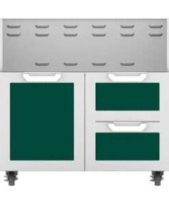 Hestan - Double Drawer and Door Tower Cart for 36" Gas Grills - Green