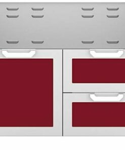 Hestan - Double Drawer and Door Tower Cart for 42" Gas Grills - Tin Roof