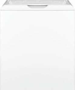 GE - 4.6 Cu. Ft.  Top Load Washer - White on White/Silver