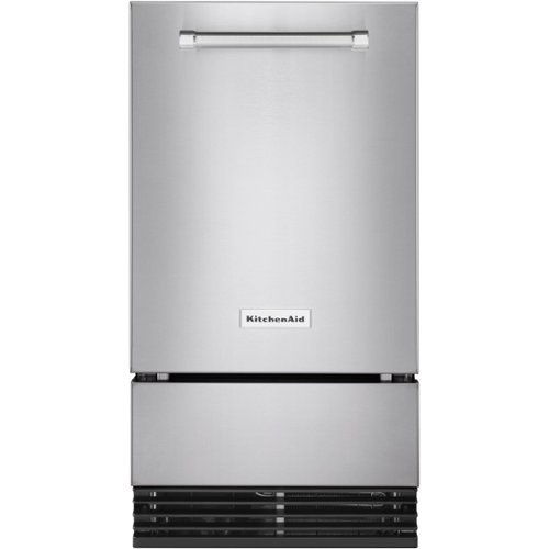 KitchenAid - 18" 29-Lb. Built-In Icemaker - Stainless steel