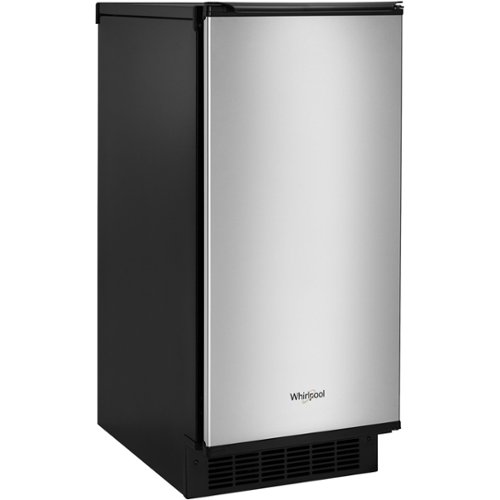 Whirlpool - 15" 29-Lb. Freestanding Icemaker - Stainless steel