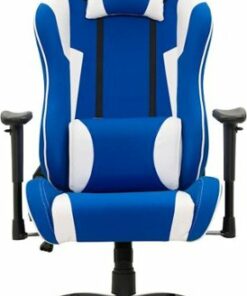 CorLiving - High-Back Ergonomic Gaming Chair - Blue/Mesh White