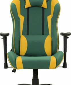 CorLiving - High-Back Ergonomic Gaming Chair - Green/Mesh Yellow