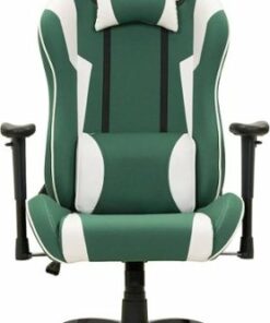 CorLiving - High-Back Ergonomic Gaming Chair - Green/Mesh White