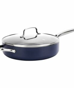 Blue Diamond - 4.8-Quart Skillet - Blue/Silver/Transparent