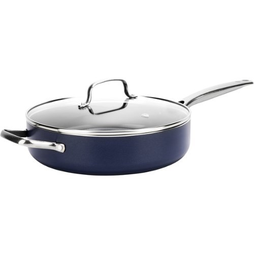 Blue Diamond - 4.8-Quart Skillet - Blue/Silver/Transparent