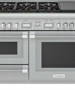 Thermador - ProGrand 6.5 Cu. Ft. Freestanding Double Oven Dual Fuel Convection Range with Pro Steam - Liquid Propane Convertible - Stainless steel
