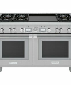 Thermador - ProGrand 10.6 Cu. Ft. Self-Cleaning Freestanding Double Oven Dual Fuel Convection Range -  Liquid Propane Convertible - Stainless steel