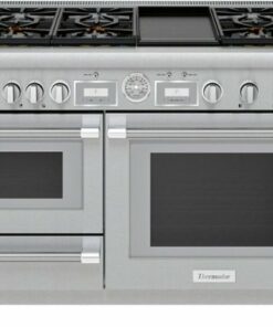 Thermador - ProGrand 5.5 Cu. Ft. Freestanding Double Oven Dual Fuel Convection Range with 6 Star Burners and Home Connect Wifi - Stainless steel