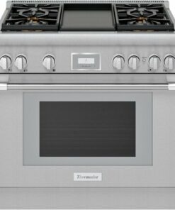 Thermador - ProHarmony 5 Cu. Ft. Self-Cleaning Freestanding Dual Fuel Convection Range – Liquid Propane Convertible - Stainless steel