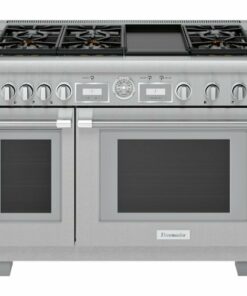 Thermador - ProGrand 5.7 Cu. Ft. Freestanding Double Oven Dual Fuel Convection Range with Self-Cleaning, 6 Star Burners and Griddle - Stainless steel