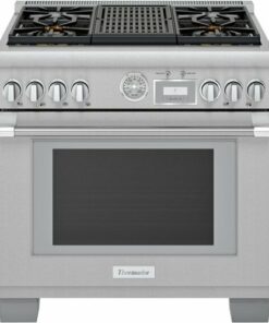 Thermador - ProGrand 5.7 Cu. Ft. Freestanding Gas Convection Range with Self-Cleaning – Liquid Propane Convertible - Stainless steel