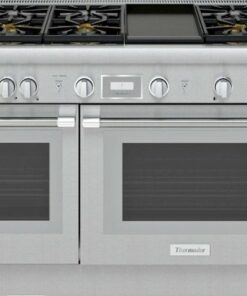 Thermador - ProHarmony 6.6 Cu. Ft. Freestanding Double Oven Gas Convection Range – Liquid Propane Convertible - Stainless steel