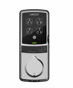 Lockly - Secure Pro Smart Lock Wi-Fi Retrofit Deadbolt with Touchscreen/Fingerprint Sensor/Key Access/Voice Control Access - Satin Nickel