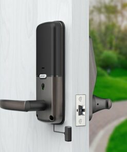 Lockly - Secure Pro Smart Lock Wi-Fi Retrofit Door Handle with Touchscreen/Fingerprint Sensor/Key Access/Voice Control - Venetian Bronze