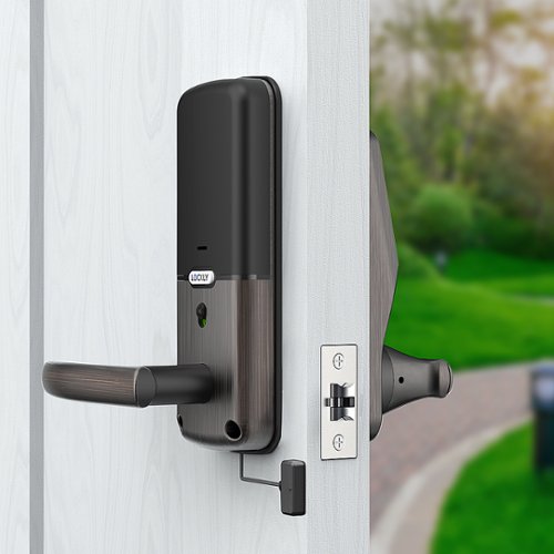 Lockly - Secure Pro Smart Lock Wi-Fi Retrofit Door Handle with Touchscreen/Fingerprint Sensor/Key Access/Voice Control - Venetian Bronze