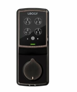 Lockly - Secure Pro Smart Lock Wi-Fi Retrofit Deadbolt with Touchscreen/Fingerprint Sensor/Key Access/Voice Control Access - Venetian Bronze