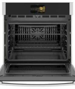 GE Profile - 30" Smart Built-In Single Electric Convection Wall Oven with Air Fry & Precision Cooking - Stainless steel