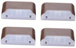 MAXSA Innovations - Solar-Powered LED Deck Lights (8-Pack) - Brown