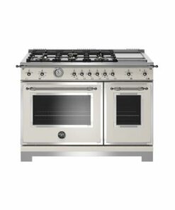 Bertazzoni - Freestanding Double Oven Gas Convection Range - Ivory Gloss