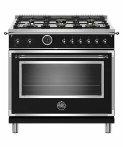 Bertazzoni - 5.7 Cu. Ft. Self-Cleaning Freestanding Dual Fuel Convection Range - Black