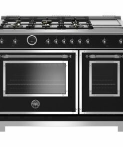 Bertazzoni - Self-Cleaning Freestanding Double Oven Dual Fuel Convection Range - Black 1