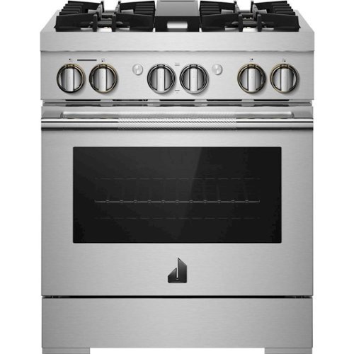 JennAir - RISE 4.1 Cu. Ft. Self-Cleaning Freestanding Dual Fuel Convection Range - Stainless steel