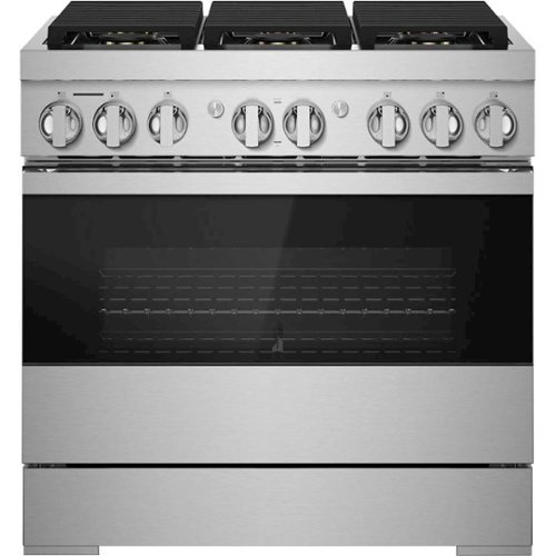 JennAir - NOIR 5.1 Cu. Ft. Self-Cleaning Freestanding Dual Fuel Convection Range - Silver