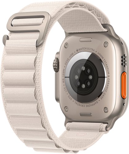 Apple Watch Ultra (GPS + Cellular) 49mm Titanium Case with Starlight Alpine Loop - Small - Titanium (AT&T)
