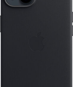 Apple - iPhone 14 Leather Case with MagSafe - Midnight
