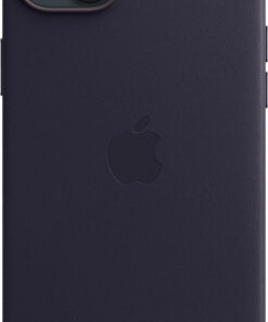 Apple - iPhone 14 Plus Leather Case with MagSafe - Ink