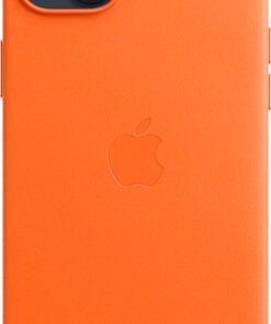 Apple - iPhone 14 Plus Leather Case with MagSafe - Orange