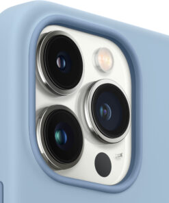 Apple - iPhone 13 Pro Max Silicone Case with MagSafe - Blue Fog