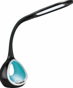OttLite - LED Desk Lamp with Color Changing Tunnel and USB Port - Black High Gloss
