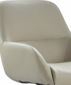 Finch - Forester Modern Bonded Leather Office Chair - Silver/Cream