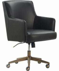 Finch - Belmont Modern Bonded Leather Home Office Chair - Bronze/Charcoal