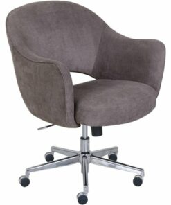 Serta - Valetta Fabric Home Office Chair - Gray/Chrome